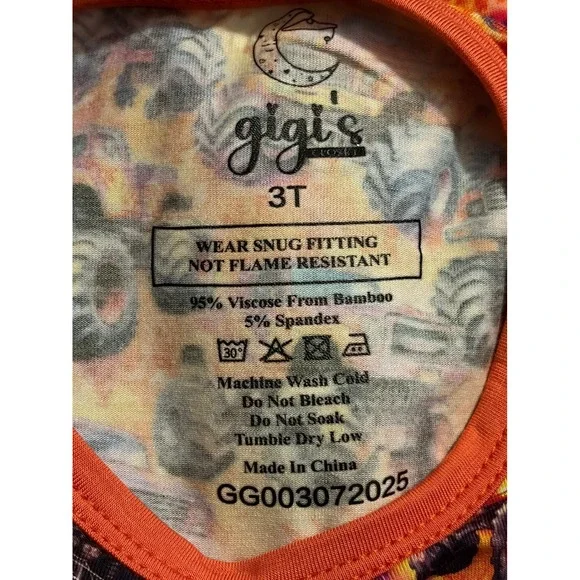 Gigi's Closet Toddler Girls 3T Monster Truck Flames Long Sleeve Dress - Picture 6 of 6